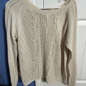 Off white Crochet Sweater